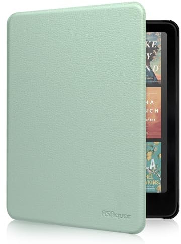 RSAquar Hülle für 7-Zoll Kindle Paperwhite 12th Gen 2024 und Kindle Colorsoft Signature Edition, Schlanke Schutzhülle mit Auto Sleep/Wake - Agave Grün