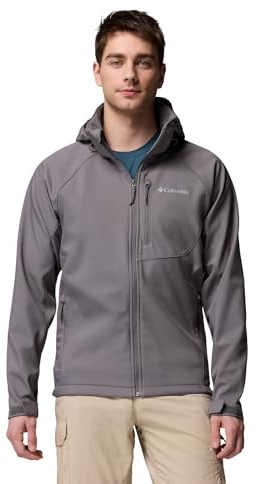 Columbia Cascade Ridge III Softshell, Äventyrsredo Jacka Funktioner: Vattenresistent, Avtagbar Huva, Justerbar Fåll, Säkra Fickor, Hakskydd - Herr