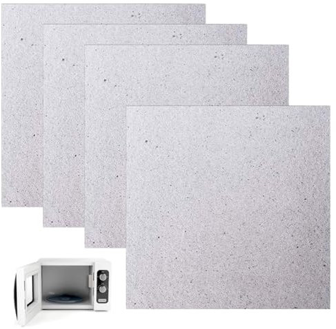 XPEX 4 Pièces 13X13CM plaque mica micro ondes plaque mica plaque micro onde Mica Universelle pour Guide D’ondes de Micro-ondes