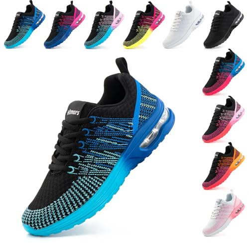 Hitmars Scarpe da Running Corsa Donna Respirabile Leggero Scarpe da Ginnastica Sportive Basse Interior Casual all'Aperto Fitness Running Sneakers Blu 38 EU