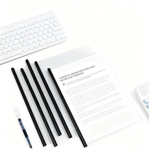 10pcs Dossier Coulissante Transparent, Couvertures Rapport Claires, A4 Couverture de Rapports, Plastique Dossier de Fichiers avec Barre Coulissante Pour Classification Documents Bureau Scolaire (C)