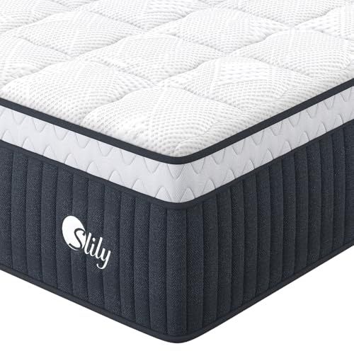 slily Matelas 120x200 30 cm Épaisseur Matelas Hybride à Ressorts Indépendan Ensachés et Mousse à Mémoire de Forme Gel, H3 H4 Ferme Respirant 7 Zones Confort pour Adulte, Oeko-tex