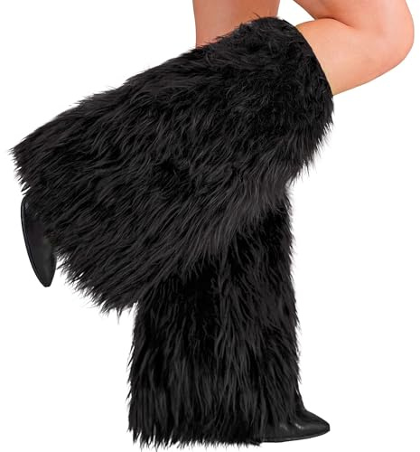 W WIDMANN MILANO Party Fashion - Calentadores de piernas de felpa, accesorio para disfraces de adultos, carnaval, fiesta temática