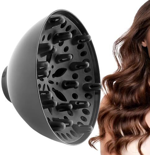 Universal Hair Diffuser - Anti-Frizz, Locking Button, Diffuser Hairdryer, Styling Appliances Parts | Hair Dryer Diffuse-r Attachment for Drying Heat Blow Natural Straight Wave