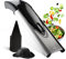 Coupe-Légumes Börner V6 (Set de Base) • Mandoline en Acier Inox avec Lame en V • Mandoline Réglable pour Légumes & Fruits • Trancheur pour 3 Épaisseurs de Tranches • Inclut Porte-Fruits