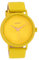 Oozoo Damenuhr mit Lederband 42 MM Colours of Ginkgoblatt Zifferblatt Unicolor Gelb C10395