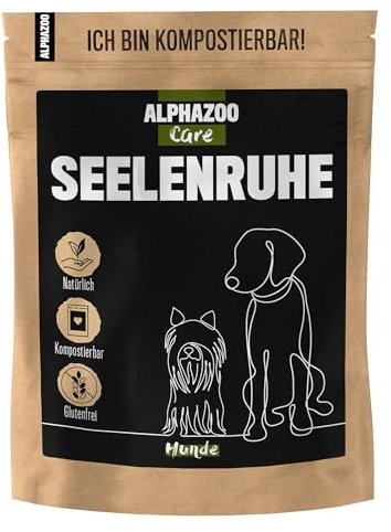 alphazoo Seelenruhe I Natürliches Beruhigungsmittel für Hunde I 50 x Tabletten mit Baldrian | Gegen Stress und Angst | Für mehr Entspannung