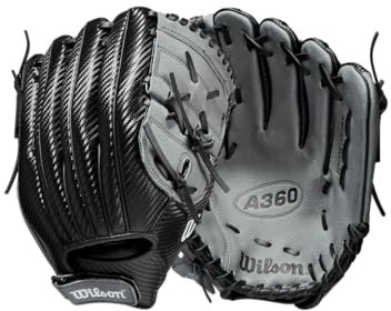 WILSON Herren A360 Baseball 30,5 cm Handschuh, schwarz, Large