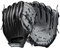 Wilson Herren A360 Baseball 12 Handschuh, schwarz, Large