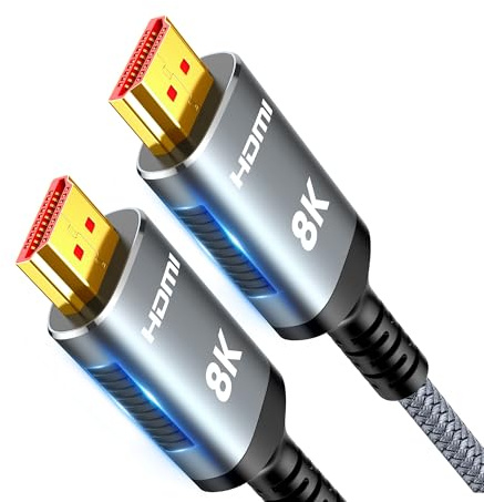Highwings 8K HDMI Kabel 5Meter, HDMI 2.1 Kabel 48Gbps Ultra Highspeed