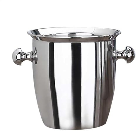 Cubitera para Bar - Enfriador de Bebidas Soporte para Hielo de Acero Inoxidable | Contenedor de almacenamiento de hielo a prueba de fugas para el hogar, apartamento, pub, KTV, hotel, contenedor de hie