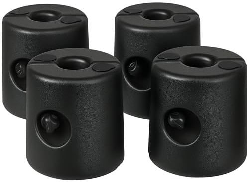 Outsunny Pack de 4 Pesos para Carpas Plegables Ø21,5/24x25,5 cm Negro