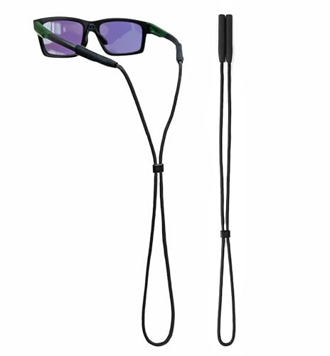 80Days Adjustable Glasses Strap, Nylon Retainer with Silicone Grips for Sunglasses and Reading Glasses, Secure Fit