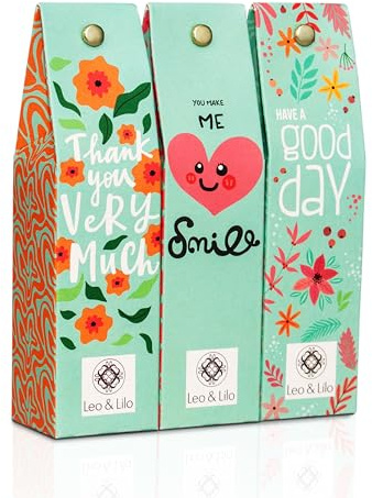 Leo & Lilo Set de regalo de crema de manos – Loción de manos con aloe vera orgánico – Juego de 3 (3 x 50 ml) – Envase individualmente – Cuida y mima las manos