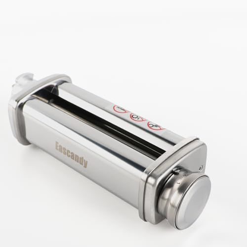 Title: Eascandy Pastavals tillbehör för Kenwood Mixer | Pastamaskin tillbehör i Rostfritt Stål Kompatibel med kMix Matberedare | 8 Justerbara Tjocklekar 0,3-2mm