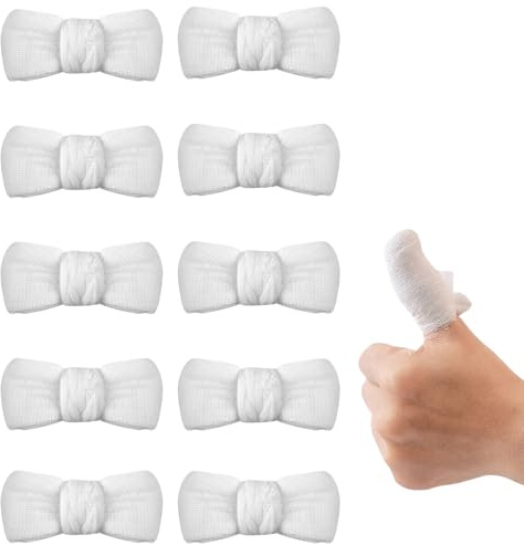 10 stycken fingerskydd förbandsmaterial set, fingerlingar bandage bandage bandage fingerplockar sårförband förbandspaket fixeringsbindningar fingerskydd förbandsfickor fingrar skadade