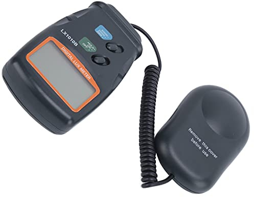 Jeffergarden Digital Luxmeter Belysningsmätare med Läslås, 18 Mm Stor Skärm för Anläggningens Hemmakontor, 9V Ljusmätare Digital Ljusmätare LX1010B Handhållen, Snabb Upptagningshastighet