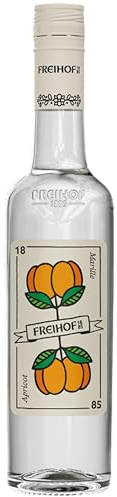 Freihof 1885 Apricot Schnapps 50cl, 35 percent ABV – Austrian Marille Fruit Spirit, No Added Sugar or Artificial Colourings - Family Distillery Since 1885 – Serve Neat, Well-Chilled or in Cocktails