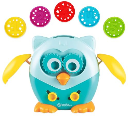 Learning Resources Hoot the Fine Motor Owl - 6 Pieces, Ages 18+ Months, Toddler Toys, Fine Motor and Sensory for Kids