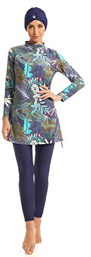 Seafanny - Bañador musulmán (burkini) de 3 piezas, traje de baño