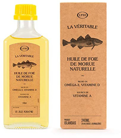 Huile de foie de morue naturelle 240ml - Lysi