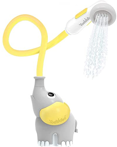 Yookidoo Babydusche Elefant in Grau mit Gelb