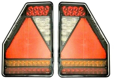 MelTruck 2 x 5-funktionell LED-bakljus släpvagn bakljus 12 V E9 bajonettset