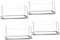 Visitenkartenhalter,4 PCS Acryl Visitenkartenständer Transparenter Visitenkarte Tischständer im Querformat Freistehender Visitenkarte Tischaufsteller für Schreibtisch Büro Sammlung Organizer