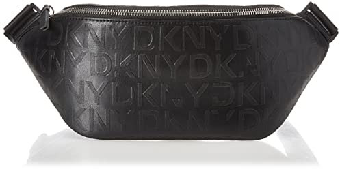 DKNY Damen R21iqo50-bsv-medium Tragetuch/Gürtel, Schwarz/Silber