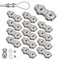 14 Pezzi Morsetto Duplex M4 Morsetti per Fune Metallica Morsetti per Funi Duplex in Acciaio Inossidabile 304 Clip per Fune Metallico per Funi Metalliche Cavi Sartiame da 4 mm