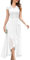 Bbonlinedress Robe de Cocktail Soirée Longue Femme Blanche de Demoiselle d'honneur Femme Cocktail Soirée Mariage Invité Bal de Promo Anniversaire en Mousseline de Soie White XL