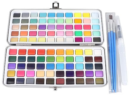 100 Farbfarben-Set, Gouache-Farben, Gouache, Undurchsichtiges Gel-Aquarellfarben-Set, Gouache-Farben-Set, Jello-Cup-Designfarben für Künstler, Studenten, Kinder