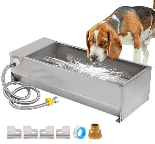 Svauoumu Automatischer Pferdetränke, Pferdetränke mit 1/2-Zoll-Schwimmerventil, Ziegentränke für Rinder, Pferde, Schafe, Hunde und großvolumiges Geflügeltränke Kit