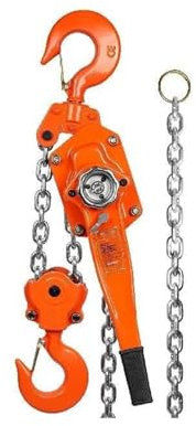 AUBEST Polipasto de Cadena, Polipasto de Cadena de Palanca Manual de Acero al Carbono galvanizado G80 con Freno de Doble trinquete Guía de Cadena automática y Gancho de rotación de 360°(6T20FT)