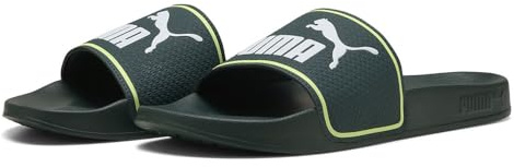 PUMA Unisex's Leadcat 2.0 Slide Sandal, Green Terrain PUMA Weiß Fizzy Light, 43 EU