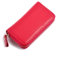 Portachiavi in Pelle, Borsellino Portachiavi, Porta Carte, Portachiavi in Pelle Per Uomo e Donna, 6 Ganci per Chiavi, Portafoglio per Banconote, Tasca per Chiavi Auto Con Cerniera (Rosa scuro)