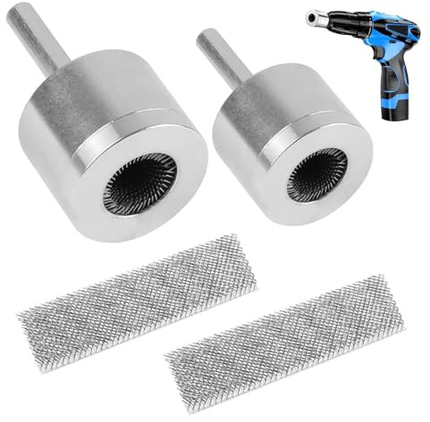 Lot de 2 nettoyeurs de tuyaux en cuivre, 15 mm + 22 mm, brosse de nettoyage, nettoyeur de tuyaux en cuivre pour perceuses, outils pour nettoyeur de tuyaux en cuivre