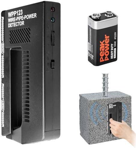 Metalldetektor Klein, Wandscanner-Metalldetektor WPP123, Kabelfinder LeitungssuchgeräT, Stud Finder, Wandscanner, Hochempfindlicher, Handheld Metalldetektor für Wall, Metall, Kabel Kartenscanner