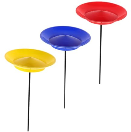 BESPORTBLE Kit 3 Pezzi Piatti da Giocoleria con Bastoni da Circo Leggeri e Resistenti, per Allenamento Coordinazione e Spettacoli di Gruppo, Attrezzi Sensoriali e Giochi di Abilità