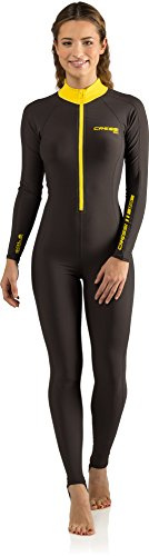 Cressi Skin Full Body Rash Guards, Black/Yellow, M