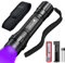 UltraFire UV Taschenlampe 395-405nm Schwarzlicht Zoombare Ultraviolett LED Taschenlampe mit Holster, 3,7V 2600mAh Wiederaufladbare Batterie und Ladegerät, WF-508UV