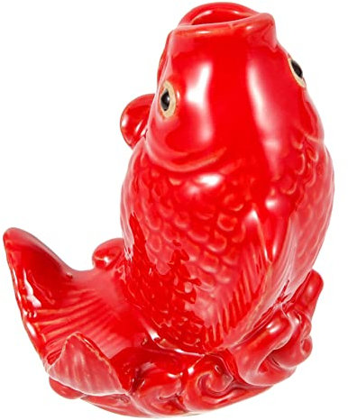 MERRYHAPY Ceramic Carp Decor Statue Outdoor Garden Water Feature Sprinkler for Landscape Ornament for Fish