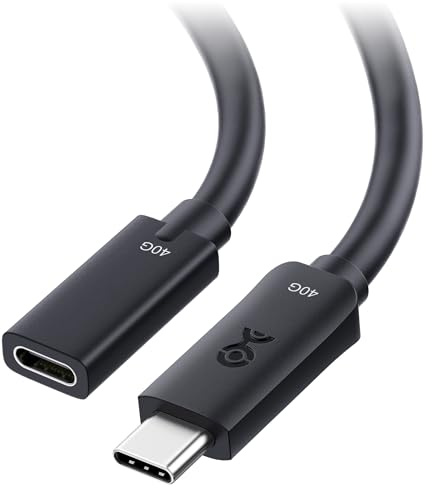 Cable Matters 40Gbps USB 4 Extension Cable - 3.3ft / 1m, True Reversible Design, Supports [8K Video, 240W Charging, 40Gbps Data Transfer] USB C Extender/Type C Extension Cord Male to Female