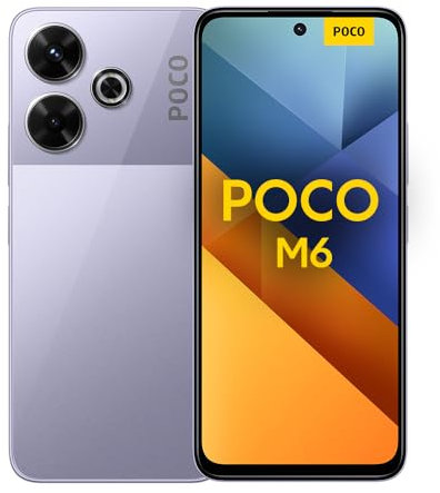 Poco M6 (smartphone), 8GB+256GB, MediaTek Helio G91-Ultra, Display da 6.79'', Camera principale da 108MP, Batteria 5.030mAh, Ricarica veloce da 33W,Viola