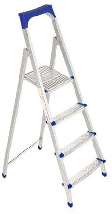 Trittleiter mit 3, 4, 5, 6 Stufen, robust, tragbar, zusammenklappbar, rutschfest, für Heimwerker, starkes, stabiles Aluminium, Sicherheits-Haushalt-Stehleitern für Zuhause, Küche, Garage, Garten,