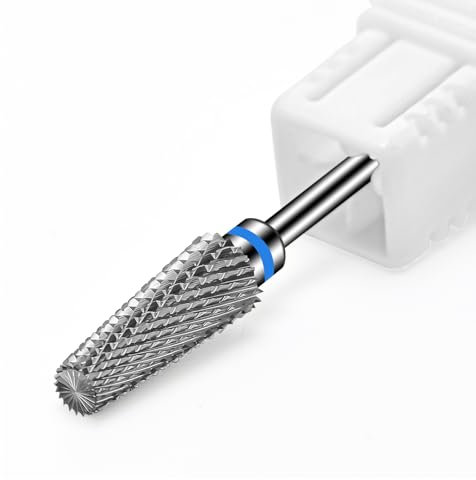 CGBE 5-in-1 Punte Fresa Unghie, Punta Fresa Unghie de Carburo di Tungsteno per Rimuovere Gel Acrilico Cuticola, 3/32 Pollici Punta Fresa Rimozione Gel, Strumenti per Manicure e Pedicure