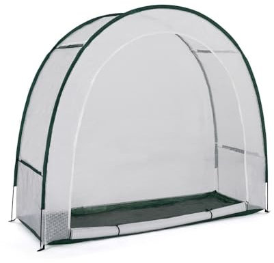 TERRE JARDIN - Wintergewächshaus, 4 Jahreszeiten Halbmond - überwinterungszelt für Pflanzen 200 x 80 x 170 cm - Verstärkte wasserdichte Plane - pflanzenschutz Winter - Einfache Montage - Robust