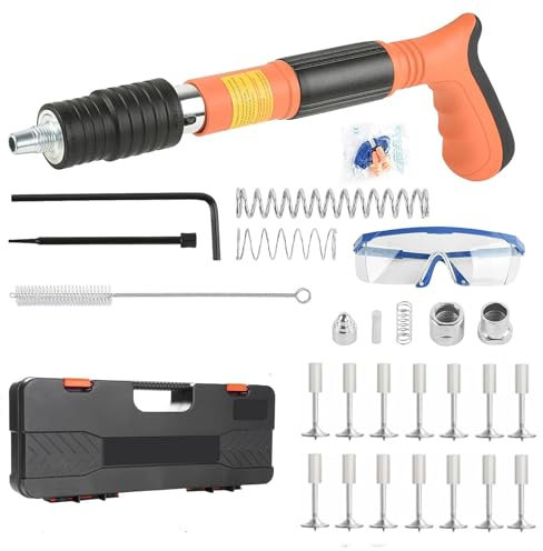 Clavadora remache pistola con 110 clavos redondos, clavadora eléctrica, pistola de uñas portátil, silenciador ajustable, pistola de uñas, pistola de uñas, pistola de uñas, pistola de uñas, clavadora