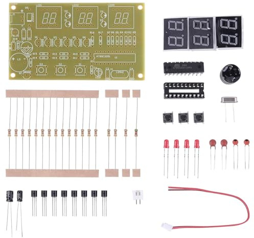 Tiardey Kit de Bricolage à souder pour Horloge numérique avec écran 6 Bits, Horloge électronique pour débutants, Soudure éducatif, Apprentissage de l'électronique pour Les Amateurs de Bricolage