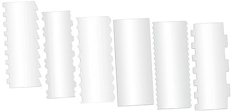 HOLIDYOYO Set Di 6 Raschietti E Pettini Per Decorazioni Di Torte Piatto Girevole Per Glassa Raschietto Per Torte Raschietto Per Torte Raschietto Per Dolci Da Matrimonio Strumenti Per